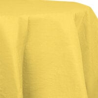 Creative Converting 923266 82" Mimosa Yellow OctyRound Tissue / Poly Table Cover