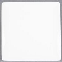 Libbey SL-9C Slate 9" Ultra Bright White Coupe Square Porcelain Plate - 12/Case