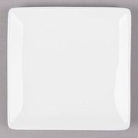 Libbey SL-114C Slate 4" Ultra Bright White Coupe Square Porcelain Plate - 36/Case