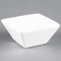 Libbey SL-111 Slate 10 oz. Ultra Bright White Square Porcelain Bowl - 36/Case