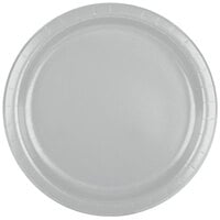 Creative Converting 47106B 9" Shimmering Silver Paper Plate - 24/Pack