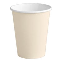 Creative Converting 56161B 9 oz. Ivory Poly Paper Hot / Cold Cup - 24/Pack