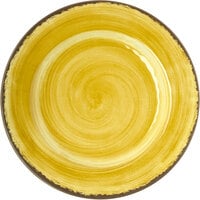 Carlisle 5400113 Mingle 11" Amber Round Melamine Plate - 12/Case