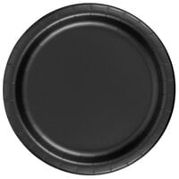Creative Converting 79134B 7" Black Velvet Paper Plate - 24/Pack