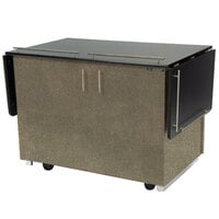 Lakeside 6850BS Mobile Breakout Dining Station with Beige Suede Laminate Finish - 83 1/2" x 30 1/2"