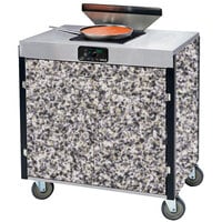 Lakeside 2065GS Creation Express Mobile Cooking Cart with 1 Induction Burner, 1 Filtration Unit, and Gray Sand Laminate Finish - 22" x 34" x 40 1/2"