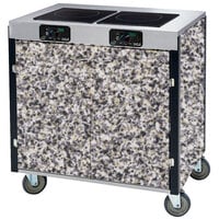 Lakeside 2075GS Creation Express Mobile Cooking Cart with 2 Induction Burners, 1 Filtration Unit, and Gray Sand Laminate Finish - 22" x 34" x 40 1/2"