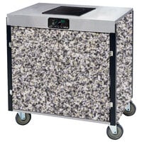 Lakeside 2060GS Creation Express Mobile Cooking Cart with 1 Induction Burner, No Exhaust Filtration, and Gray Sand Laminate Finish - 22" x 34" x 35 1/2"