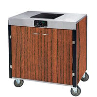 Lakeside 2060VC Creation Express Mobile Cooking Cart with 1 Induction Burner, No Exhaust Filtration, and Victorian Cherry Laminate Finish - 22" x 34" x 35 1/2"