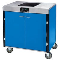 Lakeside 2060BL Creation Express Mobile Cooking Cart with 1 Induction Burner, No Exhaust Filtration, and Royal Blue Laminate Finish - 22" x 34" x 35 1/2"