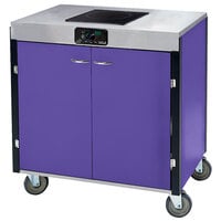 Lakeside 2060P Creation Express Mobile Cooking Cart with 1 Induction Burner, No Exhaust Filtration, and Purple Laminate Finish - 22" x 34" x 35 1/2"