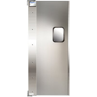 Curtron Service-Pro Series 20 Single Aluminum Swinging Traffic Door with Laminate Finish - 48" x 96" Door Opening