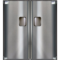 Curtron Service-Pro Series 30 Double Swinging Traffic Door with Laminate Finish - 84" x 84" Door Opening