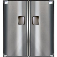 Curtron Service-Pro Series 30 Double Swinging Traffic Door with Laminate Finish - 48" x 96" Door Opening