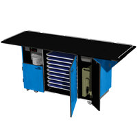 Lakeside 6855BL Mobile Breakout Dining Station with Royal Blue Laminate Finish - 95" x 30 1/2"