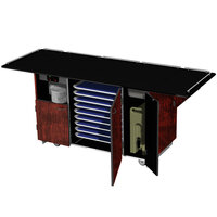 Lakeside 6855RM Mobile Breakout Dining Station with Red Maple Laminate Finish - 95" x 30 1/2"