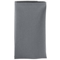 Intedge Gray 100% Polyester Cloth Napkins, 22" x 22" - 12/Pack