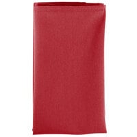 Intedge Red 100% Polyester Cloth Napkins, 18" x 18" - 12/Pack