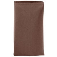 Intedge Brown 100% Polyester Cloth Napkins, 22" x 22" - 12/Pack