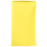 Intedge Yellow 100% Polyester Cloth Napkins, 22" x 22" - 12/Pack