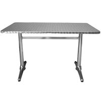 American Tables & Seating AL3048 30" x 48" Rectangular Aluminum Table