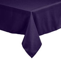 Intedge Square Purple 100% Polyester Hemmed Cloth Table Cover