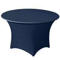 Snap Drape CN420R6630011 Contour Cover 66" Round Navy Spandex Table Cover