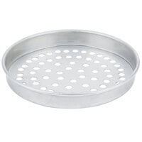 American Metalcraft SPT4006 6" x 1" Super Perforated Tin-Plated Steel Straight Sided Pizza Pan