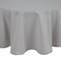 Intedge Round Gray 100% Polyester Hemmed Cloth Table Cover