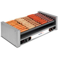 Nemco 8036SX-SLT Slanted Hot Dog Roller Grill with GripsIt Non-Stick Coating - 36 Hot Dog Capacity, 220V