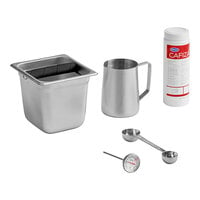 Barista Kit with 6" Knock Box and 20 oz. Urnex Cafiza Powder Container