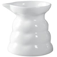 10 Strawberry Street P4317 Izabel Lam Ripples 4 oz. Bright White Porcelain Creamer - 12/Case