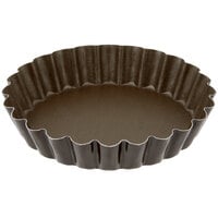 Gobel 4" x 3/4" Fluted Non-Stick Tart / Quiche Pan with Removable Bottom
