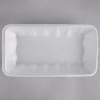 CKF 88141 (#10K) White Foam Meat Tray 10 3/8" x 5 5/8" x 2" - 250/Case