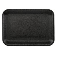 CKF 87803 (#2S) Black Foam Meat Tray 8 1/4 inch x 5 3/4 inch x 1/2 inch - 500/Case