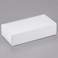 7 3/8" x 3 5/8" x 1 7/8" White 1 1/4 lb. 1-Piece Candy Box   - 250/Case
