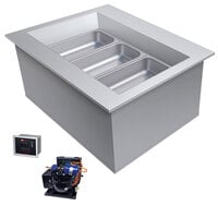 Hatco CWBR-1 One Pan Slanted Refrigerated Drop-In Cold Food Well with Drain and Remote Condenser - 120V