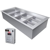 Hatco CWBX-4 Four Pan Slanted Refrigerated Drop-In Cold Food Well without Condenser - 120V