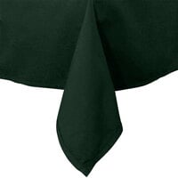 Intedge 54" x 110" Rectangular Hunter Green Hemmed 65/35 Poly/Cotton Blend Cloth Table Cover
