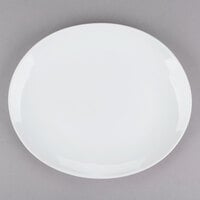 Tuxton VPH-130 Florence 13 1/4" x 11 1/4" Bright White Coupe Oval China Platter - 12/Case