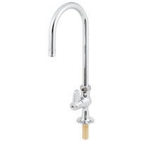 Equip by T&S 5F-1SLX05 Deck Mounted Faucet with 5 9/16" Gooseneck Spout, Single Inlet, Laminar Flow Device, and Lever Handle