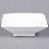 12 oz. Bright White Square Porcelain Bowl - 36/Case
