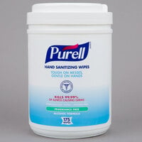 Purell® Alcohol Formulation Sanitizing Wipes 175 Count Canister - 6/Case