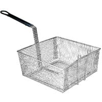 Pitco 6072144 13 1/4" x 13 1/2" x 5 3/4" Full Size Fine Mesh Fryer Basket with Front Hook