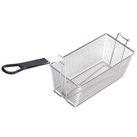 Pitco A4500305 13 1/4 inch x 8 1/2 inch x 5 3/4 inch Twin Fryer Basket with Front Hook
