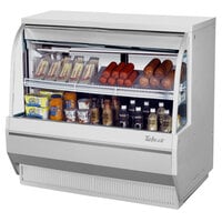 Turbo Air TCDD-48L-W-N 48" White Low Profile Curved Glass Refrigerated Deli Case