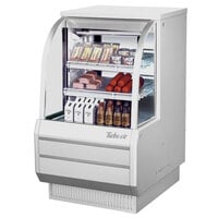 Turbo Air TCDD-36H-W-N 36" White Curved Glass Refrigerated Deli Case