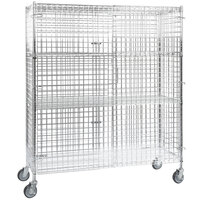 Regency NSF Mobile Chrome Wire Security Cage Kit - 18" x 60" x 69"