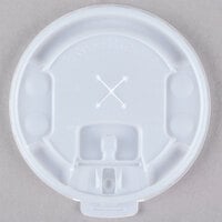 Solo LX2SBR-00100 Translucent Polystyrene Hot / Cold Cup Lid with Lift and Lock Tab and Straw Slot - 2000/Case