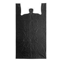 Choice Extra Large Size Black Heavy-Duty Unprinted Plastic T-Shirt Bag - 200/Case
